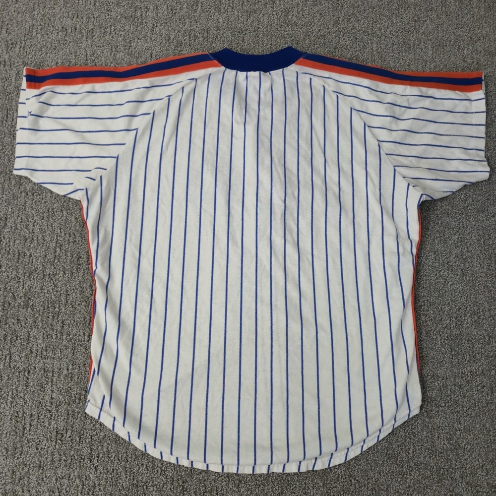 Vintage 80s New York Mets Rawlings Pinstripe MLB Button Jersey Blank Size L USA - Picture 7 of 8